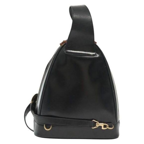 GUCCI Bamboo Body Bag Patent leather Black Silver 003 3444 0127 Auth ep10252 - Picture 3 of 16